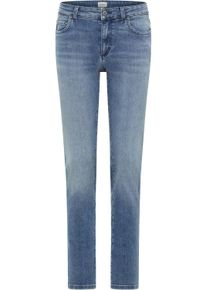 Slim-fit-Jeans Mustang "Damen Style Crosby Relaxed Slim", Damen, Gr. 32, L&auml;nge 32, 682 mittelblau, Denim/Jeans, 82% Baumwolle, 16% Polyester, 2% Elasthan, unifarben, slim fit, Jeans Slim-fit-Jeans