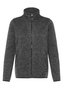 Fleecejacke oxmo "Fleecejacke OXELFE", Damen, Gr. L, grau (iron gate), Obermaterial: 100% Polyester PES., Jacken Fleecejacke