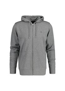 Sweatshirt Gant "Sweatjacke REGULAR SHIELD FULL ZIP HOODIE", Herren, Gr. 3XL, grau, Obermaterial: 87% Baumwolle CO. 13% Polyester PES., Sweatshirts Sweatshirt