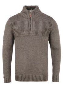 Troyer INDICODE "Troyer IDOslo", Herren, Gr. S, grau (pewter 902), Obermaterial: 97% Polyacryl PAN. 3% Polyamid PA., unifarben, normal, ohne Ausschnitt, Pullover Troyer