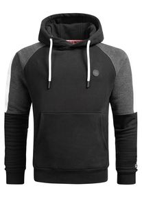 Kapuzenpullover Alessandro Salvarini "Hoodie ASFelippe", Herren, Gr. XXL, schwarz, Obermaterial: 65% Baumwolle CO. 35% Polyester PES., Sweatshirts Kapuzenpullover