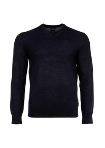 Sweater Armani Exchange "Strickpullover", Herren, Gr. XL, blau, Obermaterial: 100% Schurwolle WV., Sweatshirts Sweater