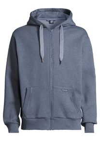 Sweatjacke SALZHAUT "Sweatjacke BREKER", Damen, Gr. XXL, blau (jeans blau), Obermaterial: 55% Baumwolle CO. 45% Polyester PES., Sweatjacken Sweatjacke