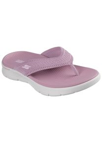 Zehentrenner Skechers "GO WALK FLEX SANDAL", Damen, Gr. 38, lila (mauve), Textil, Strukturmuster, unifarben, Schuhe Zehentrenner, Badeschuh, Strandschuh, Sommerschuh mit Goga Mat Fu&szlig;bett