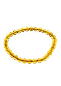 Armband OSTSEE-SCHMUCK "- Kugel 6 mm - Bernstein -" Gr. 19, braun (bernsteinfarben, braun), Armb&auml;nder, Damen, Bernstein, Armband