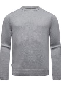 Sweater Ragwear "Strickpullover Larrs", Herren, Gr. L, grau (light grau25), Obermaterial: 60% Baumwolle CO. 40% Polyacryl PAN. Futter: 60% Baumwolle CO. 40% Polyacryl PAN., gerade, Rundhals, Rippb&uuml;ndchen, Sweatshirts Sweater, stylischer Herren Sweatpullover mit Rippb&uuml;ndchen