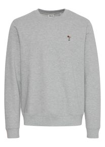 !Solid Rundhalspullover SOLID "Rundhalspullover SDNOOAM", Herren, Gr. L, grau (light grau melange), Obermaterial: 100% Baumwolle CO(Bio)., Pullover Rundhalspullover