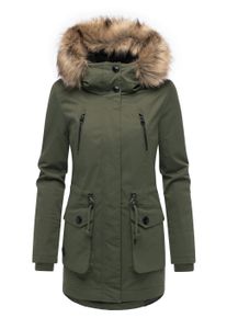 Kurzmantel Ragwear "Kurzmantel Ellsa B YOUMODO", Damen, Gr. XXL, gr&uuml;n (schwarz olive), Obermaterial: 100% Polyester PES. Obermaterial: Futter: 100% Polyester PES. 100% Polyester PES., M&auml;ntel Kurzmantel
