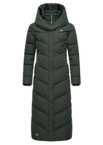 Steppmantel Ragwear "Steppmantel Natalka Extralong", Damen, Gr. XXL, gr&uuml;n (dunkelgr&uuml;n), Obermaterial: 100% Polyester PES. Obermaterial: Futter: 100% Polyester PES. 100% Polyester PES., M&auml;ntel Steppmantel