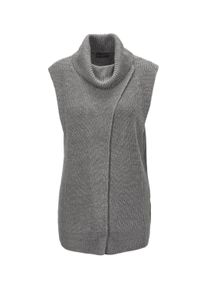 Pullunder GOLDNER "Kurzgr&ouml;&szlig;e Zeitloser, kombistarker Pullunder", Damen, Gr. 23, grau (grau, melange), Obermaterial: 100% Polyacryl PAN., figurumspielend, Sonstiges, Pullover Pullunder, Ohne