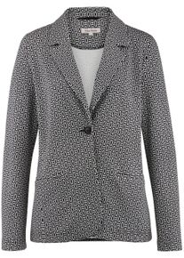 Jackenblazer Alba Moda "Blazer Blazer mit grafischem Print", Damen, Gr. 40, schwarz, Obermaterial: 80% Viskose CV. 17% Polyester PES. 3% Elasthan EL., Modern, tailliert, Blazer Jackenblazer