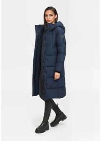 Winterjacke Marikoo "Marikoo Tabiaa Damen Winter Steppmantel N099", Damen, Gr. L, blau (navy), Obermaterial: 100% Polyester PES., Jacken Winterjacke