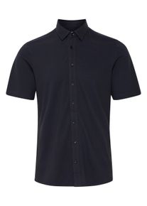 Kurzarmhemd Casual Friday "Kurzarmhemd CFFolke", Damen, Gr. L, N-Gr, blau (schwarz navy), Obermaterial: 95% Baumwolle CO. 5% Elasthan EL., Hemden Kurzarmhemd