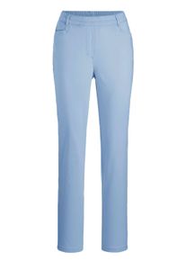 Schlupfhose GOLDNER "Leichte Baumwollschlupfhose LOUISA", Damen, Gr. 46, N-Gr, blau (hellblau), Obermaterial: 98% Baumwolle CO. 2% Elasthan EL., Hosen Schlupfhose
