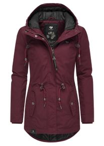 Wintermantel Ragwear "Winterjacke Monadis Black Label", Damen, Gr. L, rot (wine rot22), Obermaterial: 65% Polyester PES. 35% Baumwolle CO. Obermaterial: Futter: 100% Polyester PES. 100% Polyester PES., M&auml;ntel Wintermantel