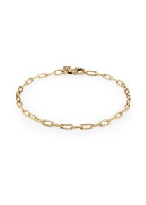 Armkette Kuzzoi "Armband Gliederkette Oval 925 Sterling Silber" Gr. 19, gold, Armb&auml;nder, Herren, 19, Silber 925 (Sterlingsilber), Armkette