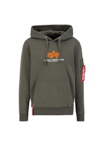 Hoodie Alpha Industries "Basic Hoodie BL Rubber", Herren, Gr. S, gr&uuml;n (schwarz olive), Obermaterial: 80% Baumwolle, 20% Polyester, regular fit, Sweatshirts Hoodie