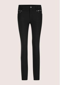 Madeleine Mode Stoffhose MADELEINE "Hose Slim Fit Stretchhose mit Taschen", Damen, Gr. 46, N-Gr, schwarz, Obermaterial: 88% Polyamid PA. 12% Elasthan EL., Hosen Stoffhose