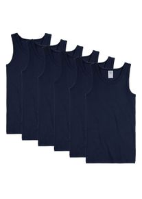 Unterhemd Sanetta "Unterhemd 6er Pack", Jungen, Gr. 152, N-Gr, blau, Obermaterial: 100% Baumwolle CO., Unterhemden Unterhemd