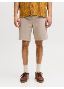 Jack & Jones Chinoshorts JACK & JONES "JPSTACE VANCE CHINO SHORTS REG SN", Damen, Gr. S, N-Gr, lemon pepper, Web, Obermaterial: 97% Baumwolle, 3% Elasthan, unifarben, relaxed fit kniefrei, Hosen Chinoshorts, Baumwollmischung, relaxed fit