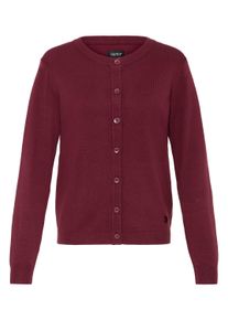 Strickjacke oxmo "Strickjacke OXAIDA", Damen, Gr. L, braun (chocolate truffle), Obermaterial: 70% Viskose CV. 30% Polyamid PA., Strickjacken Strickjacke