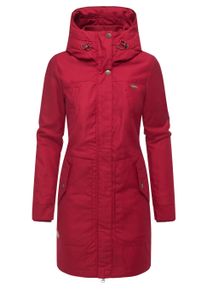 Wintermantel Ragwear "Wintermantel Jannisa", Damen, Gr. XL, rot (dunkelrot25), Obermaterial: 65% Polyester PES. 35% Baumwolle CO. Obermaterial: Futter: 100% Polyester PES. 100% Polyester PES., M&auml;ntel Wintermantel