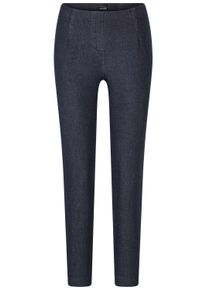 Chinohose GOLDNER "Bengalinhose LOUISA in Denim-Optik", Damen, Gr. 46, N-Gr, blau (marine), Obermaterial: 78% Baumwolle CO. 18% Polyester PES. 4% Elasthan EL., Hosen Chinohose
