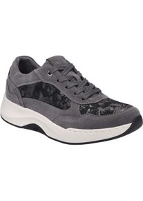 Sneaker Josef Seibel "Elli 04, asphalt-kombi", Damen, Gr. 42, grau (asphalt, kombi), Obermaterial: 80% Rindsleder Leather cow. 20% Textilmaterial TEXMAT., Schuhe Sneaker