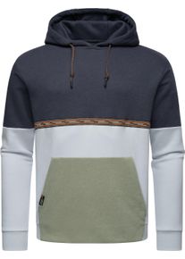 Hoodie Ragwear "Hoodie Blocky Hoody", Herren, Gr. XXL, blau (navy), Obermaterial: 70% Baumwolle CO. 30% Polyester PES., Sweatshirts Hoodie