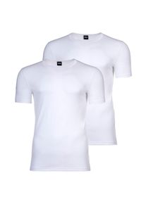 Unterhemd BOSS "Unterhemd TShirtRN 2P Modern 2er Pack", Herren, Gr. L, N-Gr, wei&szlig;, Obermaterial: 95% Baumwolle CO. 5% Elasthan EL., Unterhemden Unterhemd