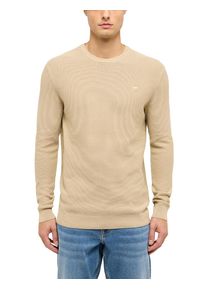 Cardigan Mustang "Herren Style Elliot", Herren, Gr. XXL, beige, Strick, 100% Baumwolle, regular fit, Rundhals, Strickjacken Cardigan