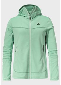 Sch&ouml;ffel Fleecejacke SCH&Ouml;FFEL "Hiking Fleece Hoody Style Milagle WMS", Damen, Gr. 36, gr&uuml;n (6305, gr&uuml;n), Oberstoff: 100% Polyester; Futter: 100% Polyester, regular fit, Jacken Fleecejacke