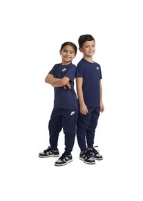 T-Shirt Nike Sportswear "NKN NSW EMBROID FUTURA TEE", Jungen, Gr. 122 (7), blau, Jersey, Obermaterial: 60% Baumwolle, 40% Polyester, unifarben, normal, Rundhals, Shirts T-Shirt, f&uuml;r Kinder, sportlicher Stil, Rundhalsausschnitt