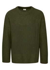 !Solid Strickfleece-Pullover SOLID "Strickpullover SDNOHI", Herren, Gr. L, gr&uuml;n (duffel bag), Obermaterial: 58% Polyacryl PAN. 26% Wolle WO. 13% Polyamid PA. 3% Elasthan EL., Pullover Strickfleece-Pullover