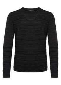 !Solid Rundhalspullover SOLID "Strickrundhalspullov SDStruan", Herren, Gr. S, grau (dar grau m), Obermaterial: 100% Baumwolle CO., Pullover Rundhalspullover