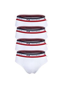 Slip Fila "Slip 4er Pack", Herren, Gr. M, wei&szlig;, Obermaterial: 95% Baumwolle CO. 5% Elasthan EL., Unterhosen Slip