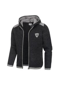 N&uuml;bler Strickjacke N&Uuml;BLER "Trachtenstrickjacke Langarm Hugo", Herren, Gr. S, schwarz (anthrazit), Obermaterial: 70% Polyacryl PAN. 30% Baumwolle CO., Strickjacken Strickjacke
