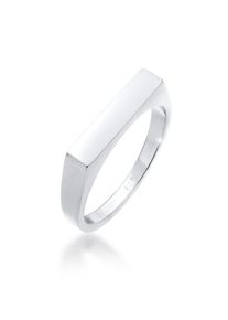 Siegelring Elli "Ring Siegelring Rechteck Pinky Ring 925 Silber" Gr. 54, silber, Fingerringe, Damen, 54, ohne Stein, Silber 925 (Sterlingsilber), 9mm, Siegelring