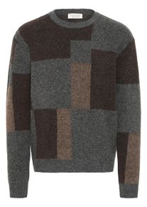 Strickfleece-Pullover Casual Friday "Strickpullover CFWIREN", Herren, Gr. M, braun (demitasse), Obermaterial: 68% Polyester PES. 19% Viskose CV. 9% Wolle mw. 4% Elasthan EL., Pullover Strickfleece-Pullover