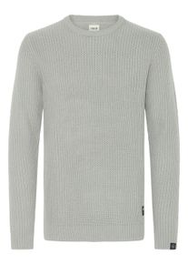 !Solid Strickfleece-Pullover SOLID "Strickpullover SDARON", Herren, Gr. M, grau (griffin), Obermaterial: 100% Polyacryl PAN., Pullover Strickfleece-Pullover