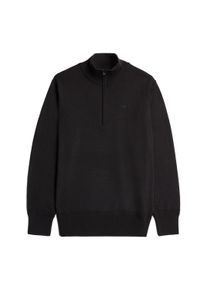 G-Star Raw Sweatshirt G-STAR "Strickpullover Premium Core Half Zip Knit", Herren, Gr. M, schwarz, Obermaterial: 100% Wolle mw., Sweatshirts Sweatshirt