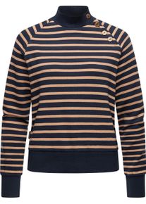 Langarmshirt Ragwear "Sweatshirt Majjorka", Damen, Gr. 3XL, blau (navy), Obermaterial: 85% Baumwolle CO. 15% Polyester PES., Shirts Langarmshirt