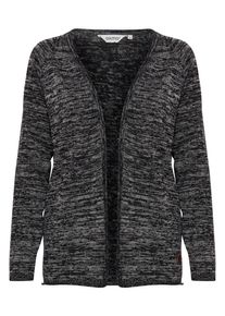 Strickjacke oxmo "Strickjacke OXDaniela", Damen, Gr. S, schwarz, Obermaterial: 50% Baumwolle CO. 50% Polyacryl PAN., meliert, h&uuml;ftbedeckend, Strickjacken Strickjacke