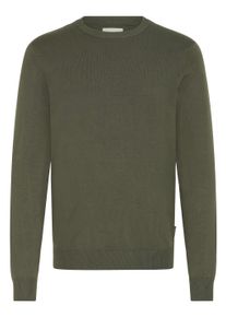 Strickfleece-Pullover Blend "Strickpullover BHDAN", Herren, Gr. L, schwarz (forest night), Obermaterial: 70% Viskose CV. 30% Nylon NY., Pullover Strickfleece-Pullover