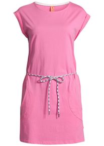 Midikleid SALZHAUT "Knielanges Kleid (Midi) PANT&Uuml;FFEL", Damen, Gr. XS, EURO, rosa (blossom), Obermaterial: 100% Baumwolle CO., Kleider Midikleid