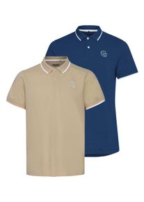 Poloshirt Blend "Poloshirt BHPolo 2-Pack", Herren, Gr. L, blau (crockery marineblaus), Obermaterial: 100% Baumwolle CO., Shirts Poloshirt