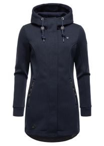 Kapuzensweatjacke Ragwear "Sweatjacke Letti Bonded", Damen, Gr. M, blau (navy), Obermaterial: 100% Polyester PES. Futter: 100% Polyester PES., Jacken Kapuzensweatjacke