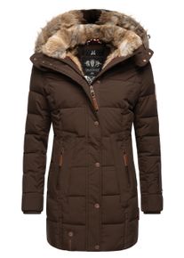 Wintermantel Marikoo "Wintermantel Lieblings Jacke", Damen, Gr. S, braun (schwarz braun), Obermaterial: 100% Polyester PES. Obermaterial: Futter: 100% Polyester PES. 100% Polyester PES., M&auml;ntel Wintermantel