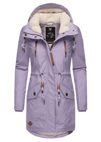 Wintermantel Ragwear "Wintermantel Elsie", Damen, Gr. S, lila (lavender24), Obermaterial: 65% Polyester PES. 35% Baumwolle CO. Obermaterial: Futter: 100% Polyester PES. 100% Polyester PES., M&auml;ntel Wintermantel