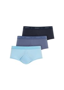 Slip Jockey "Slip Classic Cotton Rib Y-Front Brief 3er Pack", Herren, Gr. XXL, bunt (blau), Obermaterial: 100% Baumwolle CO., Unterhosen Slip